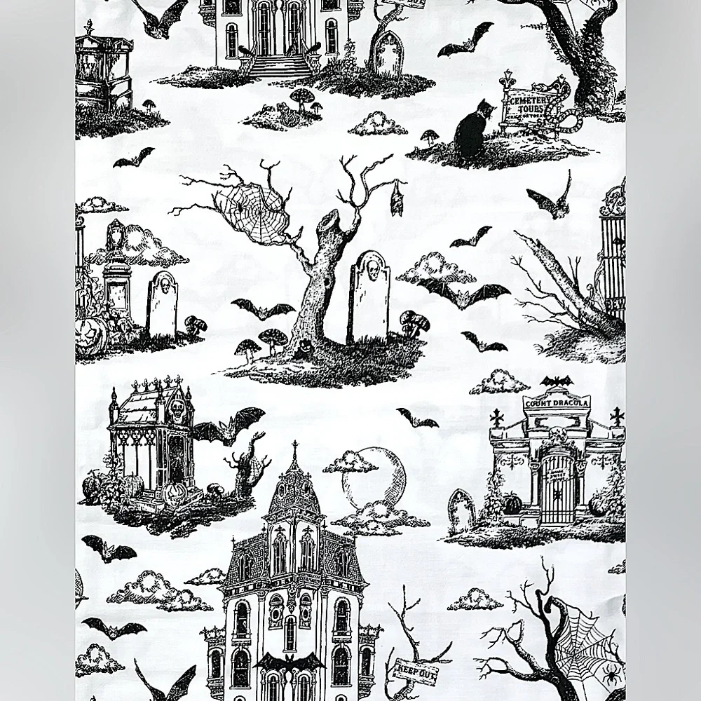 Cynthia Rowley Haunted Cemetery Halloween Cotton Sheet Set - King